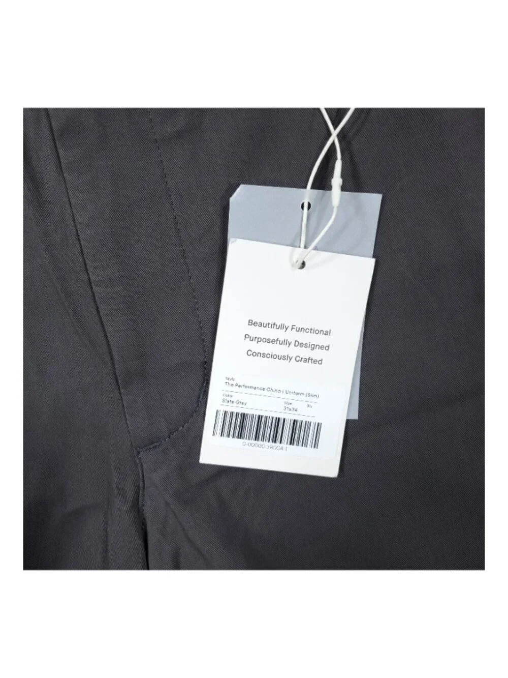 Everlane Uniform Performance Chino Slim Fit Pants Slate Gray Size 31 x 34